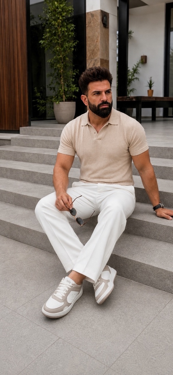 Andy Azadzoi outside a modern residential property